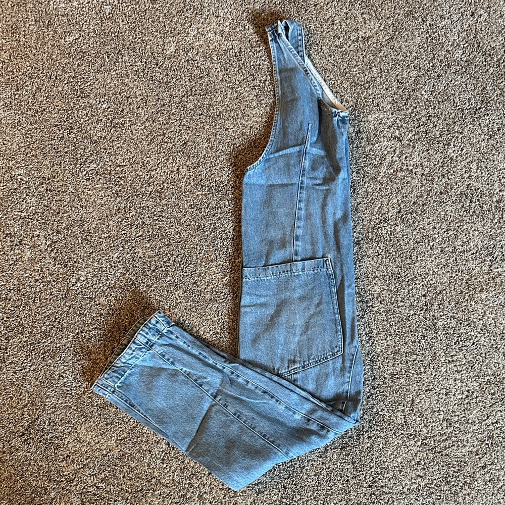 We The Free High Roller Light Blue Denim Overalls